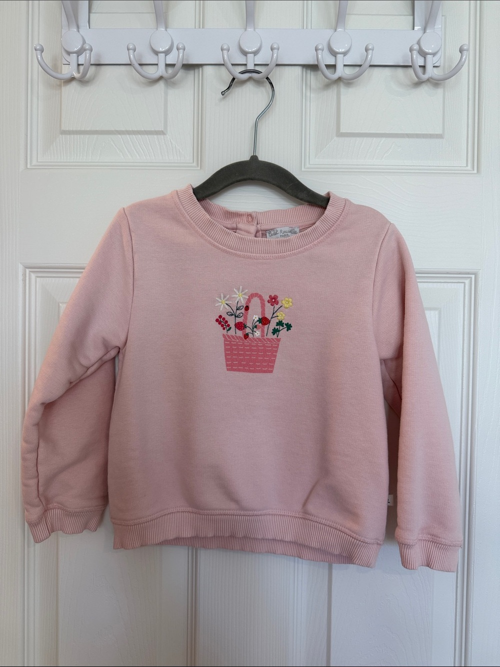 Cadet Rousselle Paris Pink Floral Basket Sweatshirt